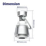 Awelife 3-function Dual Sprayer Kitchen Faucet Aerator - Image 8