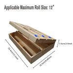 KAKU 3-Grids Wrap Dispenser Sturdy Bamboo Wood Roll - Image 2