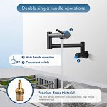 Cinwiny Pot Filler Faucet Wall Mount Matte Black - Image 3