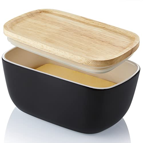 Ceramic Butter Container with Lid for Countertop