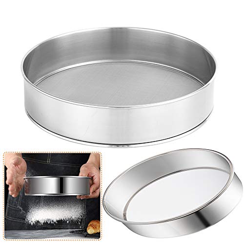 2 Pack Flour Sifter for Baking Stainless Steel Fine Mesh Strainers