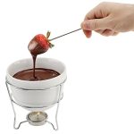 Elegant Chocolate Fondue Pot Butter warmer Bowl Set - Image 3