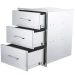 Outdoor Kitchen Drawers Stainless Steel 3-Drawer
