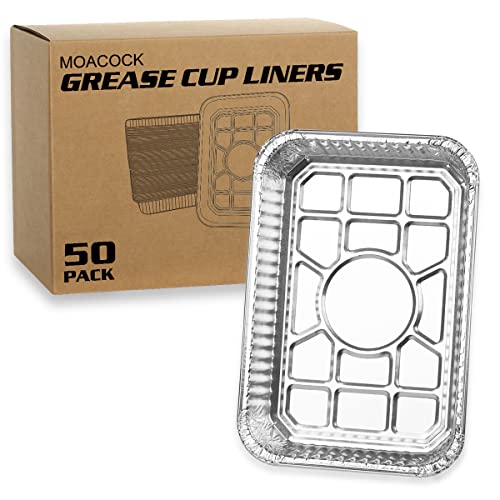 MOACOCK 50Pack Grill Drip Pans Compatible with Weber Grills