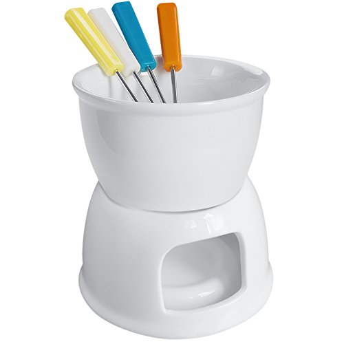 Tebery Fondue Set with 4 Color Forks