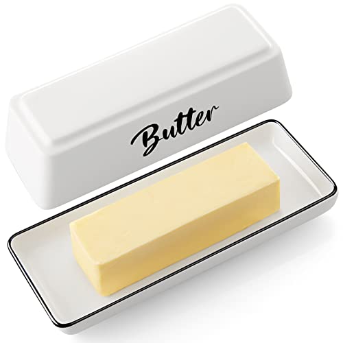 Farmhouse Butter Dish with Lid for Countertop