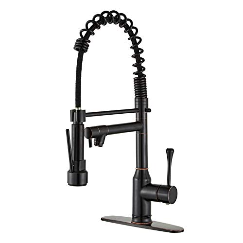 Oil Rubbed Bronze Kitchen Faucet with Pull Down Sprayer