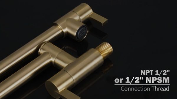 Indare Wall Mount Pot Filler Faucets Solid Brass - Image 7