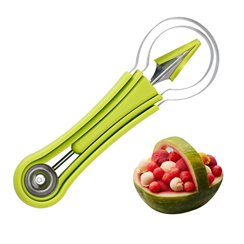 Professional 4 in 1 Stainless Steel Watermelon Scoop