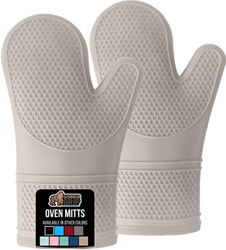 Gorilla Grip Heat Resistant Silicone Oven Mitts Set