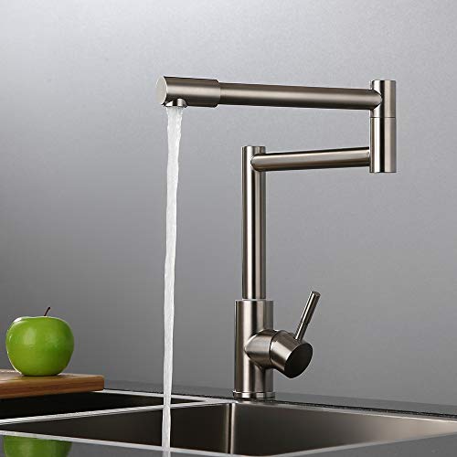Faucet with 360 Rotating Nozzle, Single Handle Single Hole