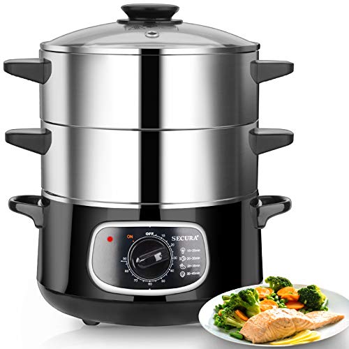 Glass Lid Vegetable Steamer with Timer