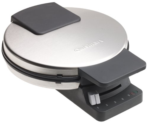 A Renewed Cuisinart Waffle Maker with sleek design, nonstick plates, and browning control, creating perfect classic waffles for any occasion. 