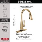 Delta Faucet Lenta Gold Kitchen Faucet Touch - Image 5