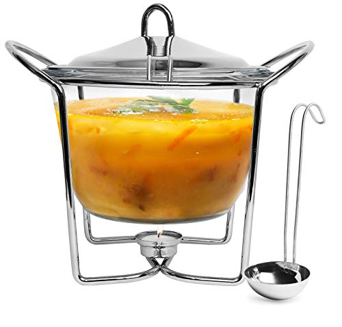 Galashield Stainless Steel with Glass Dish Buffet