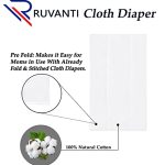 100% Organic Cotton Pre Fold Cloth Diapers - Image 2