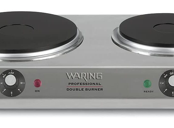 Heavy-Duty Commercial Cast-Iron Double Burner