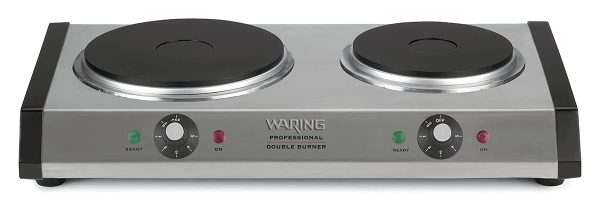 Heavy-Duty Commercial Cast-Iron Double Burner