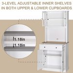 MUPATER 72'' Kitchen Pantry Storage Cabinet Buffet Hutch - Image 9