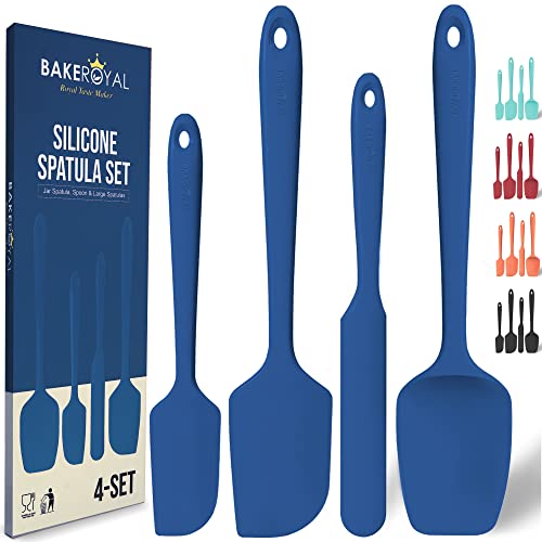 BakeRoyal Silicone Spatula Set - 4-Piece