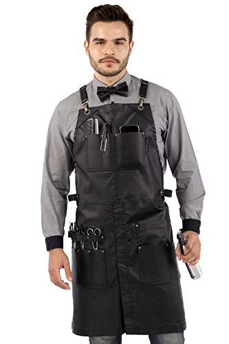 Under NY Sky Barber Black Apron