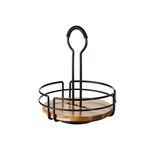 Handover Acacia Wood Rotating Condiment Caddy