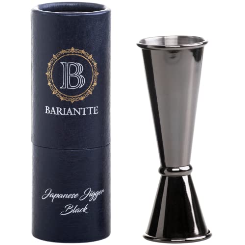 "Black Cocktail Jigger with precise measurement markings, ideal for bartenders and cocktail enthusiasts.
