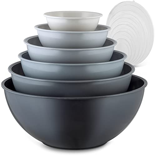Kitchen Plastic Mixing Bowls With Lids Set