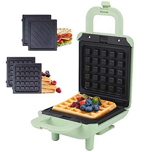Waffle Iron with Removable Plates Belgian Waffle Maker
