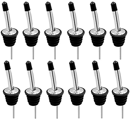 24 Pack Liquor Pour Spouts Set - Stainless Steel bottle