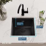 Elkay Quartz Classic Black Single Bowl Dual Mount Bar Sink - Image 4