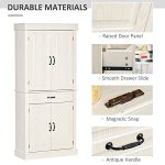 Freestanding Kitchen Pantry with 4 Doors and 2 Large Cabinets - Image 5