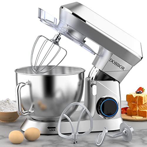 DOBBOR 7 Speeds 660W Tilt-Head Kitchen Stand Mixer
