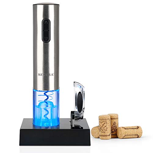 Automatic Electric Wine Bottle Corkscrew Opener with Foil Cutter
