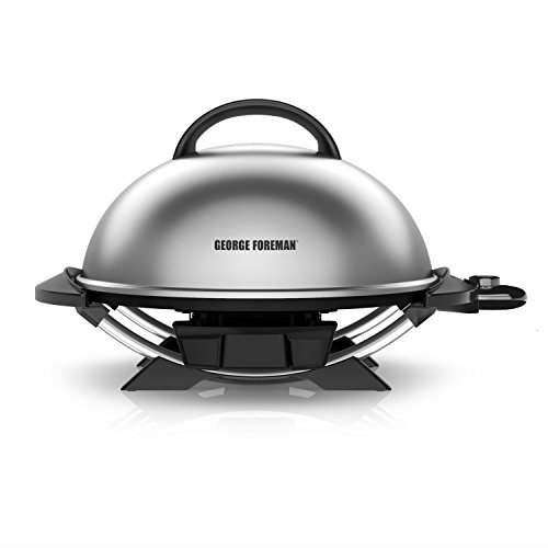 George Foreman Indoor/Outdoor Electric Grill, Silver