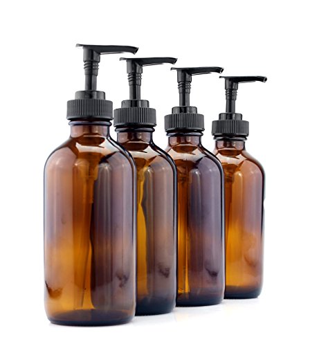 Cornucopia 8-Ounce Amber Glass Pump Bottles