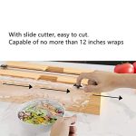 KAKU 3-Grids Wrap Dispenser Sturdy Bamboo Wood Roll - Image 5