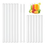 Clear Glass Straws Shatter Resistant