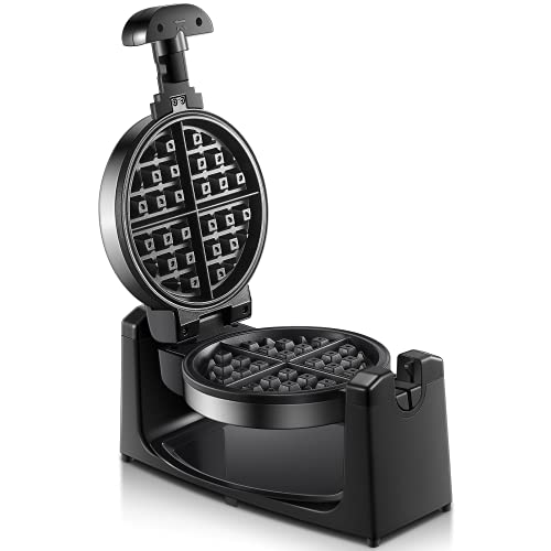 180° Rotating Waffle Iron with Adjustable Temperature Control