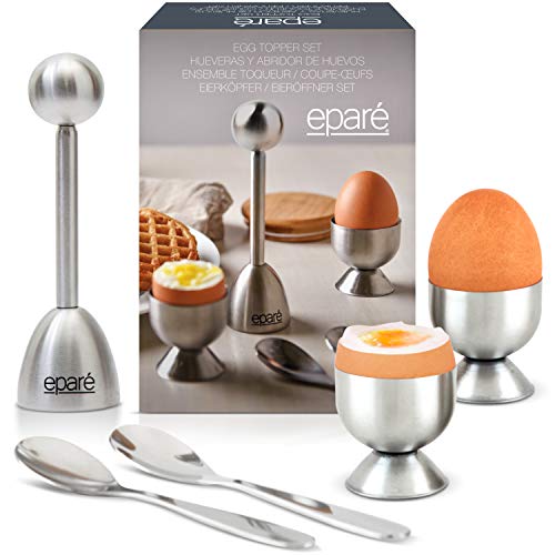 Holder Steel Egg Cracker Topper Set