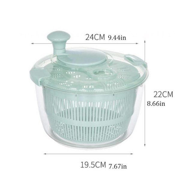 Large Plastic Kitchen Salad Spinner 5 Litres - Image 7