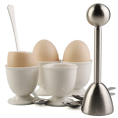 Egg Cracker Topper Set for Soft Hard Boiled Eggs