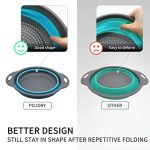 POJORY Silicone Collapsible Strainer for Draining Pasta - Image 3