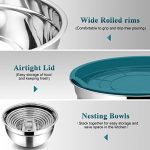 Stainless Steel Metal Nesting Salad Bowls with Lids - Image 4