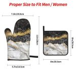 Marble Oven Mitts and Pot Holders 4pcs Sets - Image 4