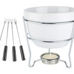 Elegant Chocolate Fondue Pot Butter warmer Bowl Set - Image 2