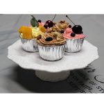 BPFY 10 Inch Round White Ceramic Cake Stand - Image 6