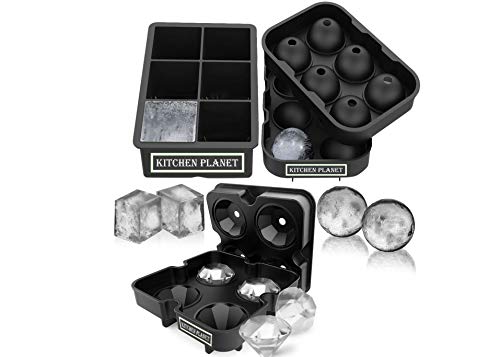 Kitchen Planet Ice Cube Trays Silicone Variety
