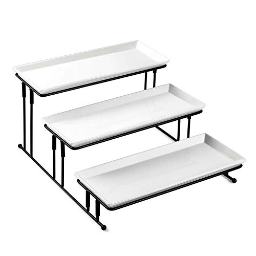 Sturdier Food Display Stand with White Porcelain Platters