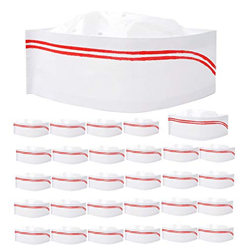 Honbay 30PCS Disposable Paper Chef Hat Kitchen